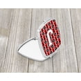 thumbnail image 2 of Letter J Football Cardinal and White Compact Mirror CJ1082-JSCM, 2 of 4