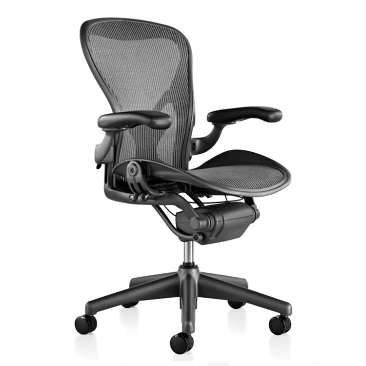 Herman Miller Aeron Chair Size B Fully Featured Gray W Posturefit Executive Office Chair Walmart Com Walmart Com