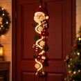 thumbnail image 3 of Christmas Glowing Door Hanger Decoration, 6 Festive Designs with Warm Glow Christmas Door Hanging with Warm Lights,Vertical Entryway Decor for Front Door Side, 3 of 5