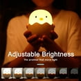 thumbnail image 2 of Luz de noche LED para niños, portátil, recargable por USB, regulable, de silicona, ideal para habitación de bebé, dormitorio, lectura (blanco), 2 of 5