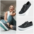 thumbnail image 5 of JENN ARDOR Women's Canvas Shoes Low Cut Canvas Sneaker Casual Walking Shoes, 5 of 8