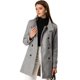 thumbnail image 1 of Abrigo de invierno con cinturón y bolsillos con doble botonadura y cuello alto para mujer gris M, 1 of 7
