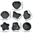 thumbnail image 3 of Milue 6 Pcs Reusable Cartoon Cake Mold Home Baking Pan for Baking Cupcake Brownies, 3 of 21