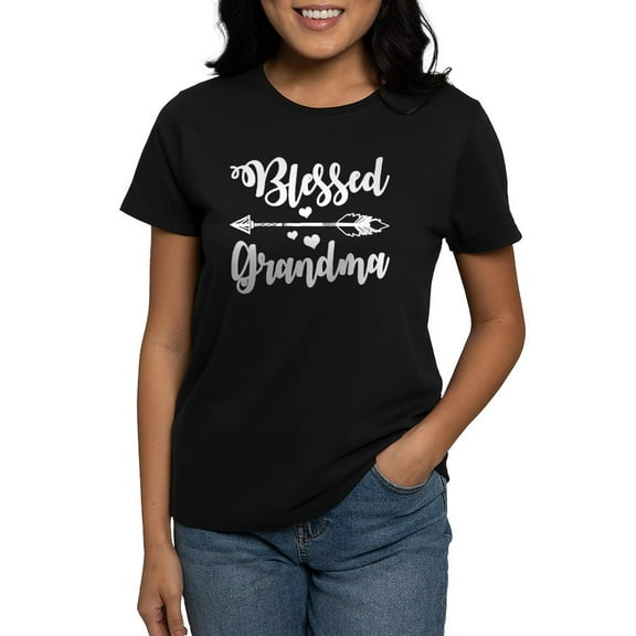 CafePress - Blessed Grandma T Shirt - Women's Traditional Fit Dark T-Shirt