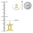 thumbnail image 2 of Gemini Zodiac Charm Pendant - 10 Karat Soild Gold - Astrology Pendant - Great For Gifts - Dainty Charm - Great For Layering, 2 of 3