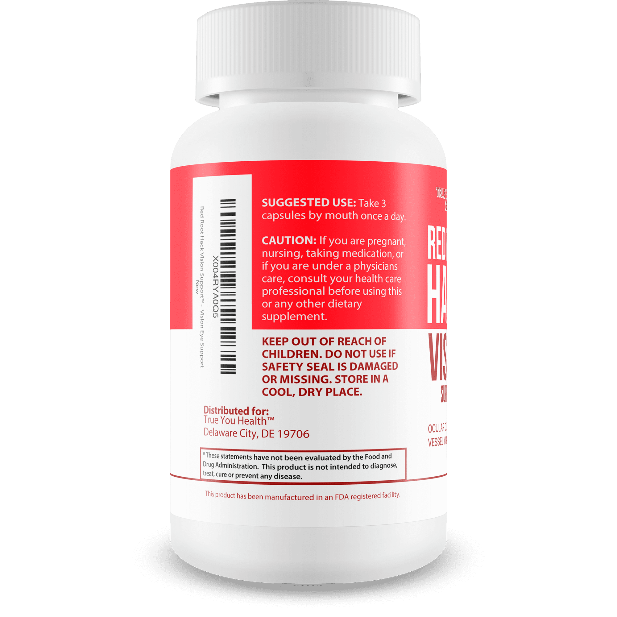 Red Root Hack Vision Supplement - Our Best Eye Pills for Ocular Clog - Vision Eye Vitamins to Improve Eyesight - Our Best Bloodflow Vision Pills Sight Care Formula with Vitamin A, Lutein, Zeaxanthin