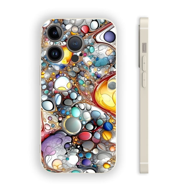 Elegante funda para teléfono plateada mate de doble capa con gráficos divertidos: perfecta para iPhone 15 Pro Max 14 13 12 Pro 11