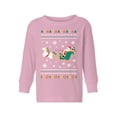thumbnail image 1 of Awkward Styles Toddler Christmas Sweater Long Sleeve Toddler Christmas Shirt for Boys Girls Santa with Unicorn Sweater, 1 of 4