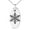 Silver, variant on Rose Gold Stainless Steel Crystallized Snowflake Engraved Small Oval Charm Pendant Necklace
