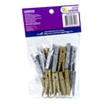thumbnail image 3 of Go Create Small Silver & Gold Glitter Wooden Clothes Pins, 24 Count, 3 of 4