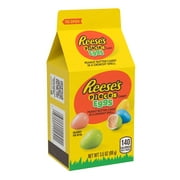 REESE'S, PIECES Peanut Butter in a Crunchy Shell Eggs Candy, Easter, 3.5 oz, Carton