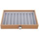 thumbnail image 1 of Necklace Organizer Box Tray With Clear Glass Lid Wooden Dustproof Necklace Holder Storage Display Case 10 Grids Jewelry Tray Drawer Insert For Pendant, 1 of 3