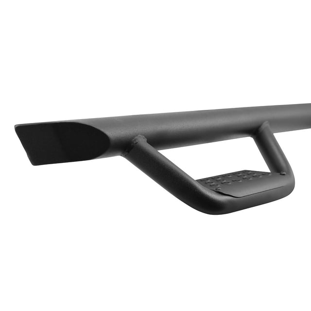 Go Rhino Nerf Bar D224927T Dominator Xtreme D2; With Step Pad; 2-1/2 Inch Oval Straight; Textured Black; Steel; With Welded End Caps; Rocker Panel Mount