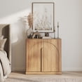 thumbnail image 6 of BELLEZE Bijou 31.5" Modern Wood Storage Cabinet with Arched Doors - Private Storage Sideboard Console for Entryway, Bedroom & Office - Hidden Organization, 70lbs Capacity, Camel, 6 of 7