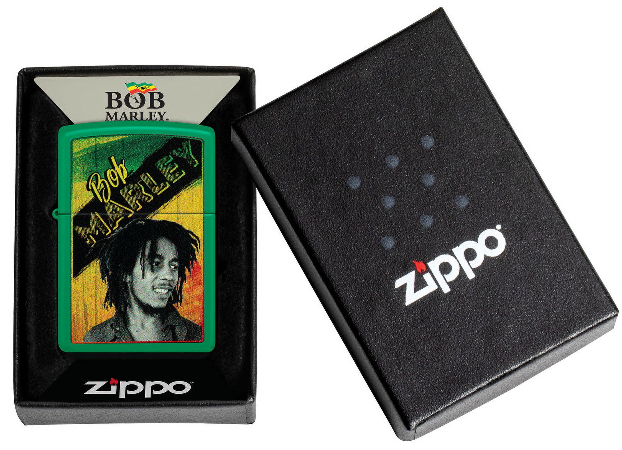 Zippo Bob Marley Grass Green Design Grass Green Matte Pocket Lighter