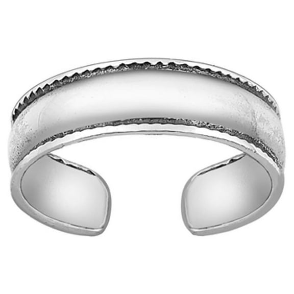 Sterling Silver Oxidized Toe Ring Adjustable Midi Band 925 New Jewelry Female Unisex