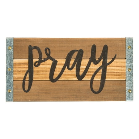 UPC: 0192073476148 | Pray Wooden Sign – Home Decor – 1 Piece