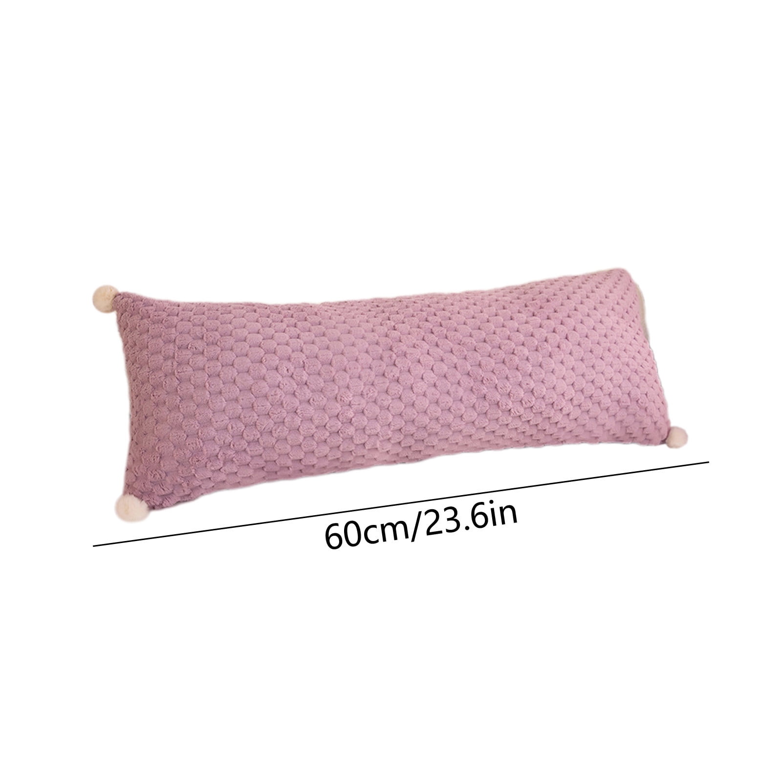 HengDidi Extra Soft Velvet Long Body Pillow for Side Sleepers Leg Support 60cm with Pillowcase and Insert Sofa Bedroom Companion Comfort Hug Gray Blue Pink Lavender Cozy Relaxation
