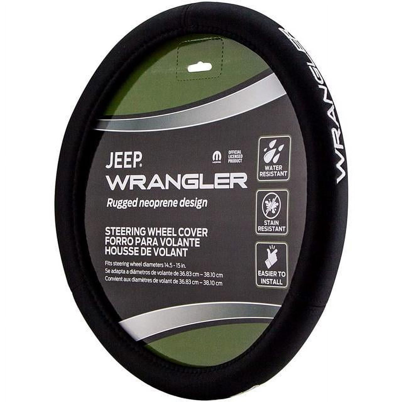 Plasticolor 006712R01 Neoprene Jeep Wrangler Premium Steering Wheel Cover for Car, Trucks & SUV