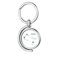thumbnail image 1 of Constelación Géminis signo zodiaco Rotating keychain Metal Keyring Holder, 1 of 2