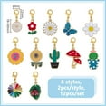 thumbnail image 2 of Collar con colgante vegetal de 12 estilos para gato, perro, aleación de esmalte, cactus, con clip, mariposa y flor., 2 of 5