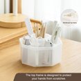 thumbnail image 3 of Bewildely Gran capacidad de oficina para niñas lindo cubo cosmético portalápices, soporte grande para niñas blanco 5 rejillas/no giratorio Type3 NO3, 3 of 6