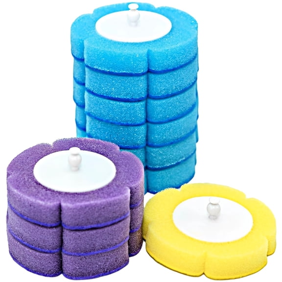 48 Pcs Disposable Toilet Brush Refills, Pre-Soaked Cleaning Heads Toilet Bowl Cleaner Pads, Bathroom Toilet Bowl Scrubber Wand Refills, Multi-Layer Brush Head Design