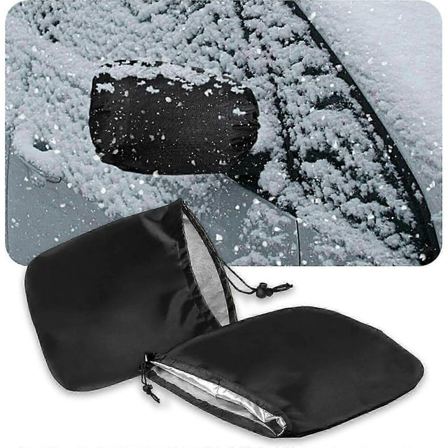 1 Pair Side Mirror Snow Cover, Oxford Fabric Side Mirror Cover, for Car Rear View Mirror, Black