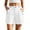 White, variant on Omexry Maternity Shorts for Women Women's Summer Solid Color Casual Shorts with Pockets and Multiple Buttons Black S