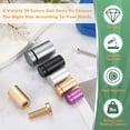 thumbnail image 4 of 4 Pcs 0.75" x 1.1" Tornillos de soporte de aleación de aluminio Kit de hardware de montaje de letreros de pared con 4 tornillos para colgar letreros de acrílico y vidrio, rosa dorado, 4 of 6