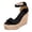 Black, variant on Women's Platform Wedge Sandals Lightweight Suede Wide Width Non Slip Walking Shoes with Buckle Ankle Strap Purple Size 9.5