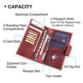 thumbnail image 5 of Contact's Leather Family 4 Passport Holder With Airtag,Travel Passport Wallet RFID Blocking (Red), 5 of 8