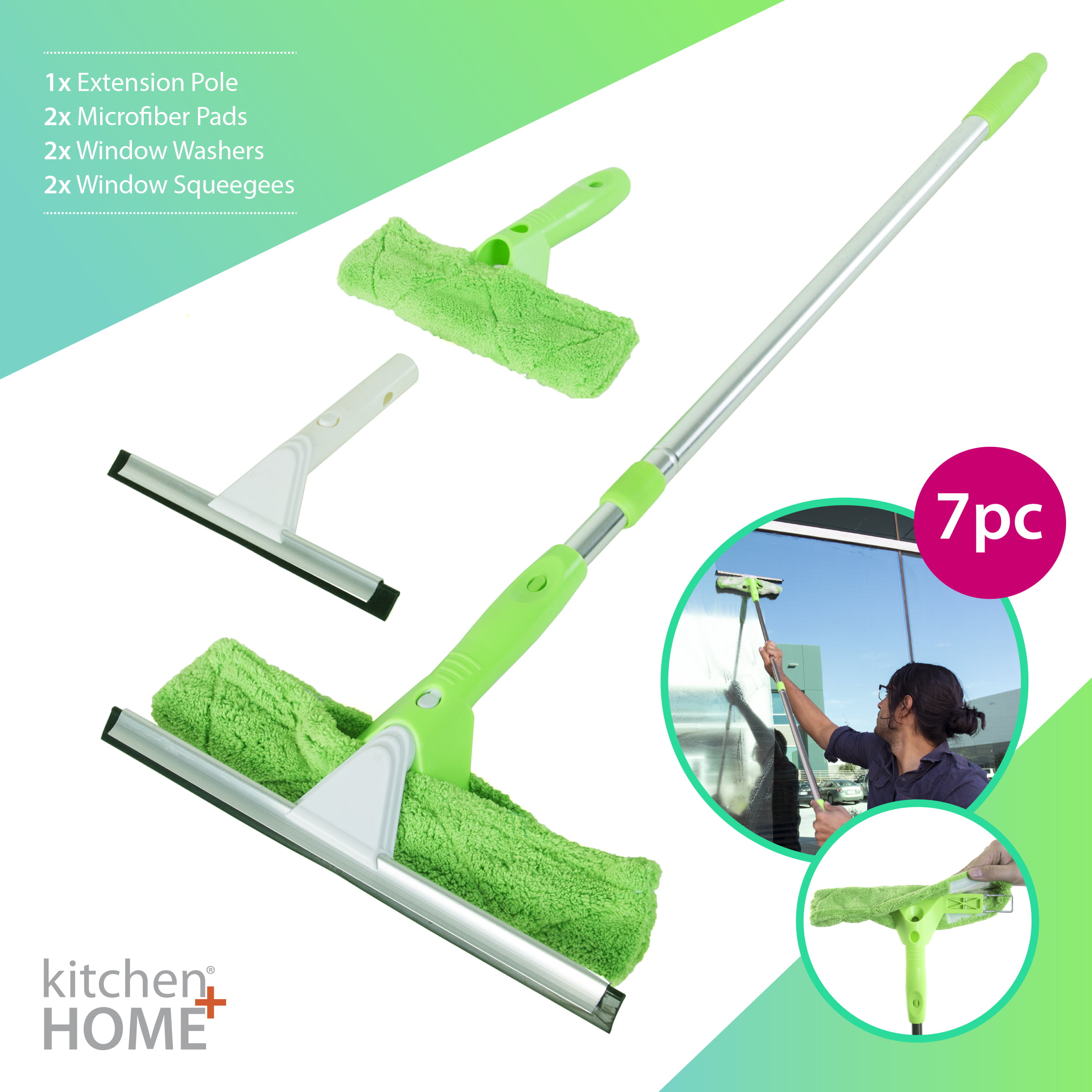 Kitchen + Home Window Washer - 7 Piece Extendable Squeegee Set : Target