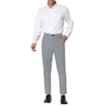 thumbnail image 2 of MODA NOVA Big & Tall Men's Dress Trousers Flat Front Skinny Business Pants Gray 36, 2 of 6