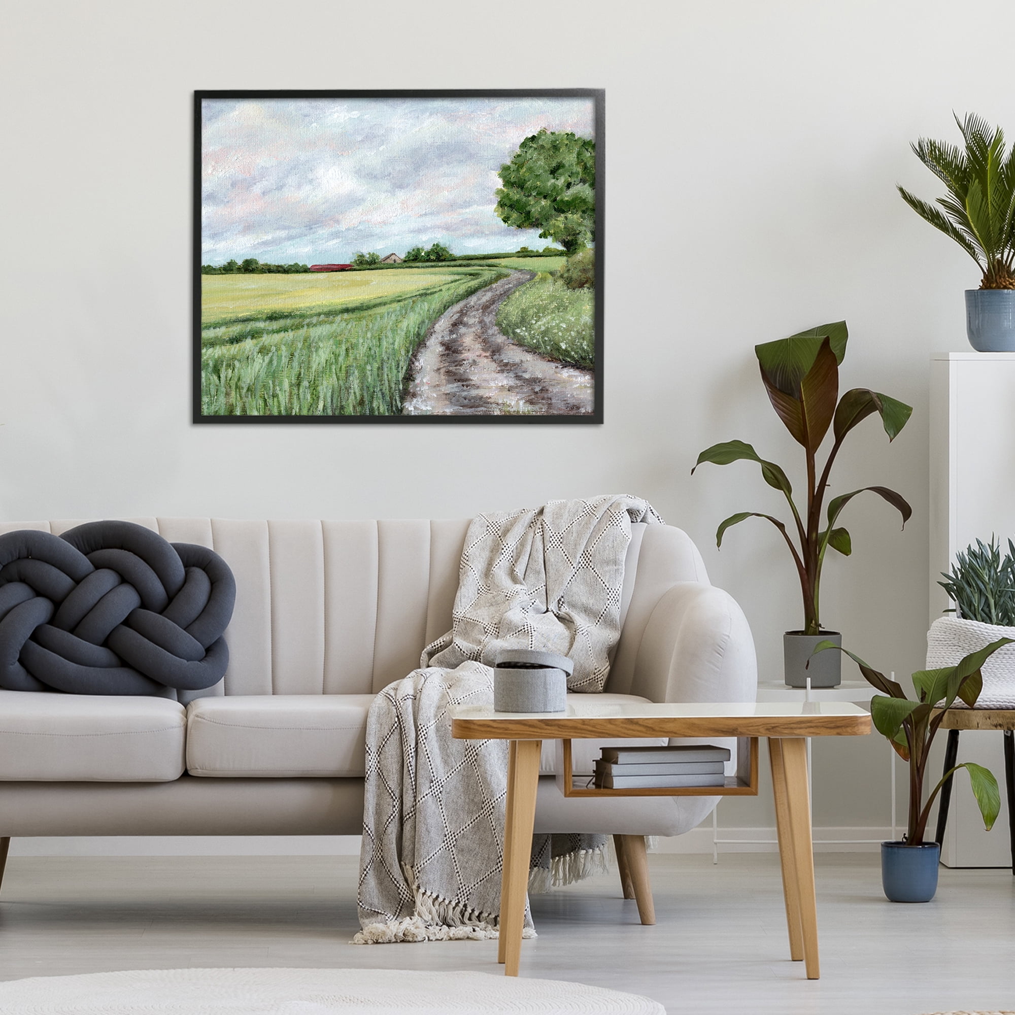 Winding Country Roads Black Framed Giclee Art, design by Leah Noel Art
