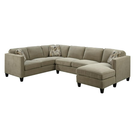 Emerald Home Focus Granite Sectional With Pillows Easy Clean