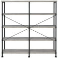 thumbnail image 5 of Bowery Hill Rustic Wooden 4 Shelf Country Bookcase in Gray Driftwood, 5 of 6