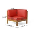 thumbnail image 3 of Cytheria Outdoor Acacia Wood 10 Seater U-Shaped Sectional Sofa Set with Fire Pit, 3 of 13