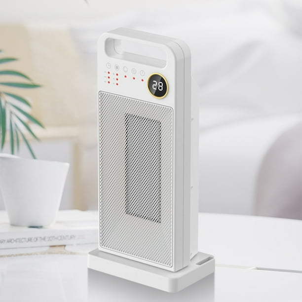 Mini calentador eléctrico de 2000 W, estufa de calefacción de 3 velocidades para uso en interiores de escritorio de oficina