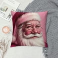 thumbnail image 2 of Orinice Santa Claus Graphic Decorative Cushion Throw Pillow Cover Winter Theme Soft & Durable 1PC 18x18in, 2 of 5