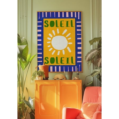 Soleil Sun Wall Art Print Eclectic Maximalist Kitchen Decor Unframed Paper Print
