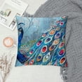 thumbnail image 2 of Orinice Peacock Graphic Decorative Pillow Cover for Home Couch Bed Sofa - 1PC 20x20in, 2 of 5