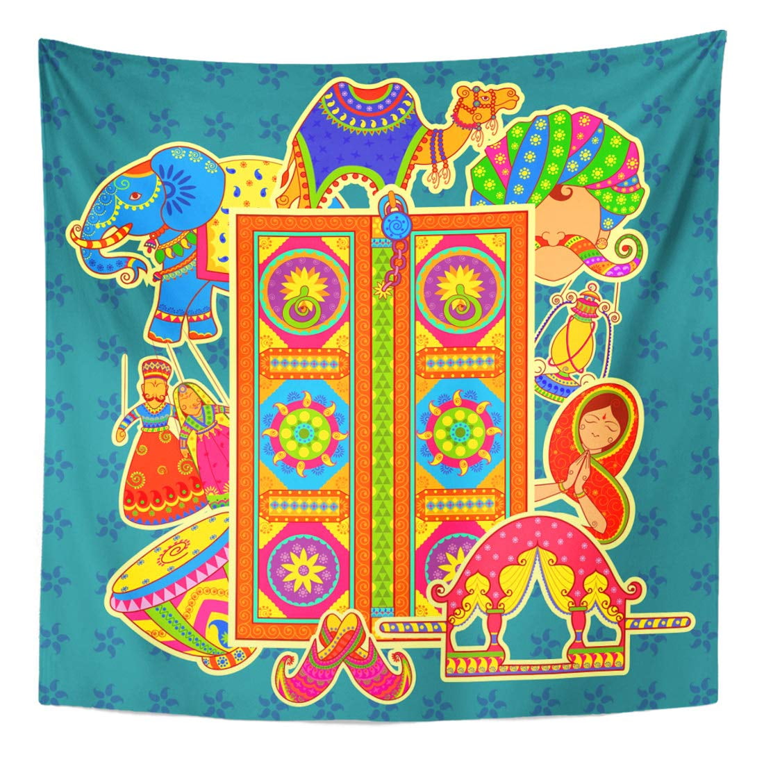JSDART Culture Rajasthan in Jaipur Rajasthani Puppet Wall Art Hanging Tapestry Home Decor for Living Room Bedroom Dorm 60x80 inch Walmart