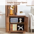 thumbnail image 3 of LEFHDA Set of 2 24" Large Square End Tables with Storage — Mid Century Modern Sofa Side Tables, Nightstands with Doors/Drawer & Adjustable Shelf for Living Room, 3 of 7