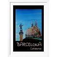 thumbnail image 2 of Art.com Retro Vintage Poster of Barcelona with Columbus Art Print by Markus Bleichner, White Frame Wall Art, 32" x 44", 2 of 5