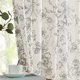 thumbnail image 1 of Cortina Jinchan para salón, mezcla de lino, 114 x 115 cm, diseño floral, color gris, 1 of 9