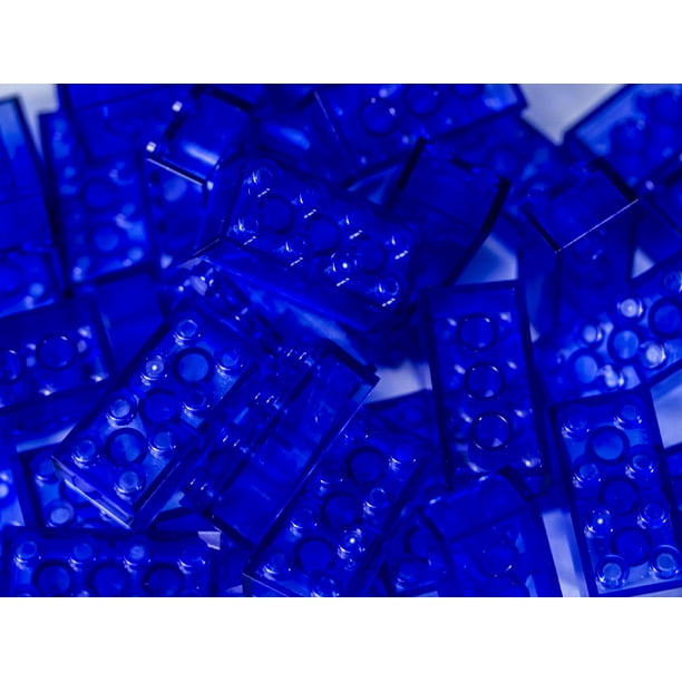 IMEX 2x4 Stud Translucent Blue Interlocking Building Bricks 100 Pack