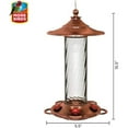 thumbnail image 3 of More Birds Glory Hummingbird Feeder, 13-Ounce Capacity, 5 Ports, Copper, 3 of 7