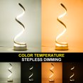 thumbnail image 4 of Lámpara De Mesa Led Espiral Moderna Lámpara De Escritorio Led Curva Regulable Inteligente Diseño Minimalista Contemporáneo Luz Blanca Cálida Lámpara De Modelado Led De Acrílico Methold HA025719-06, 4 of 6