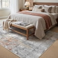 thumbnail image 3 of x Washable Area Rug for Living Room Bedroom Cream Neutral Carpet Low Pile Soft Thin Tapis Salon Abstract Modern Vacuumable Lightweight Large Throw Rug for Dining Room Kitchen, 3 of 9